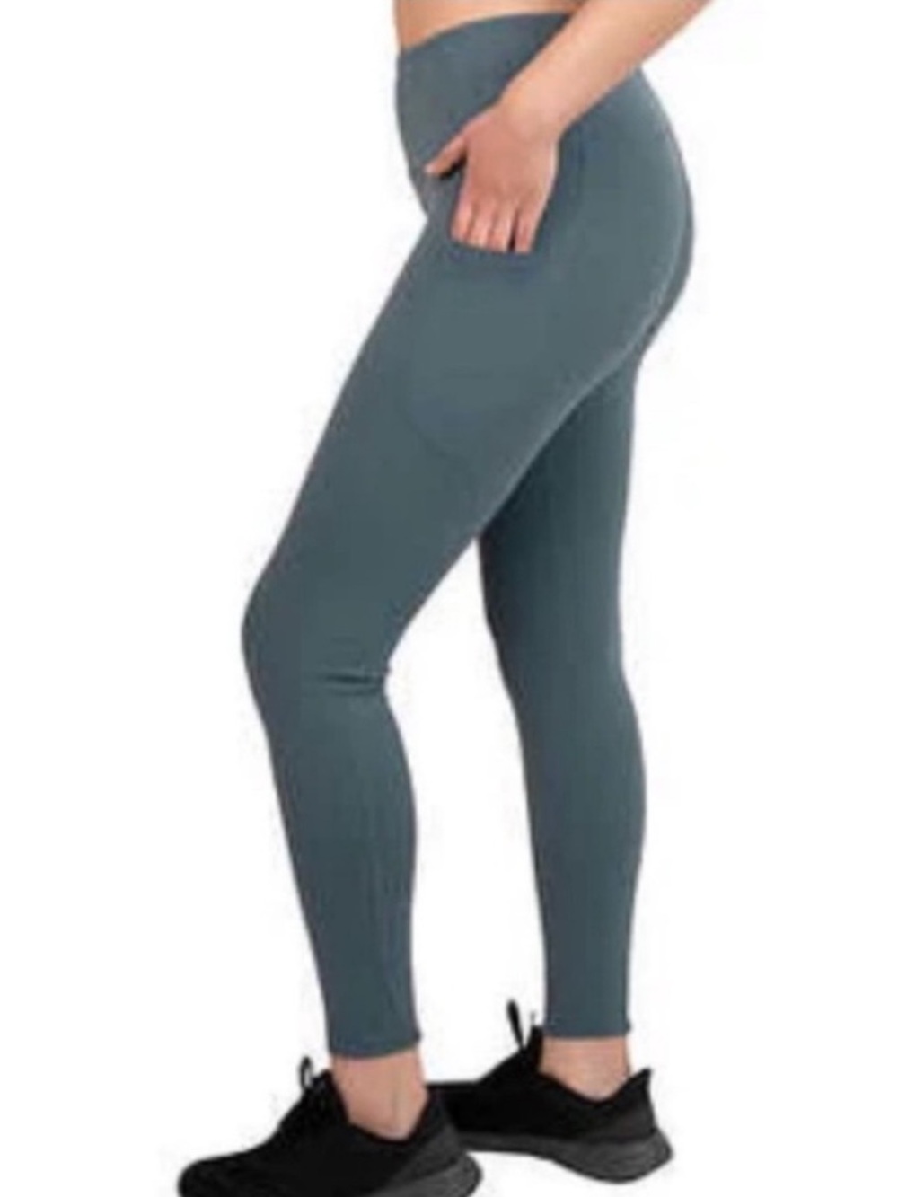 NWT Tuff Athletics Yoga Pants with Pocket Teal Medium